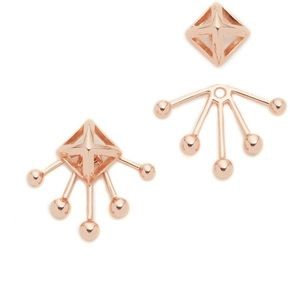 REBECCA MINKOFF PYRAMID FAN EARRING JACKET